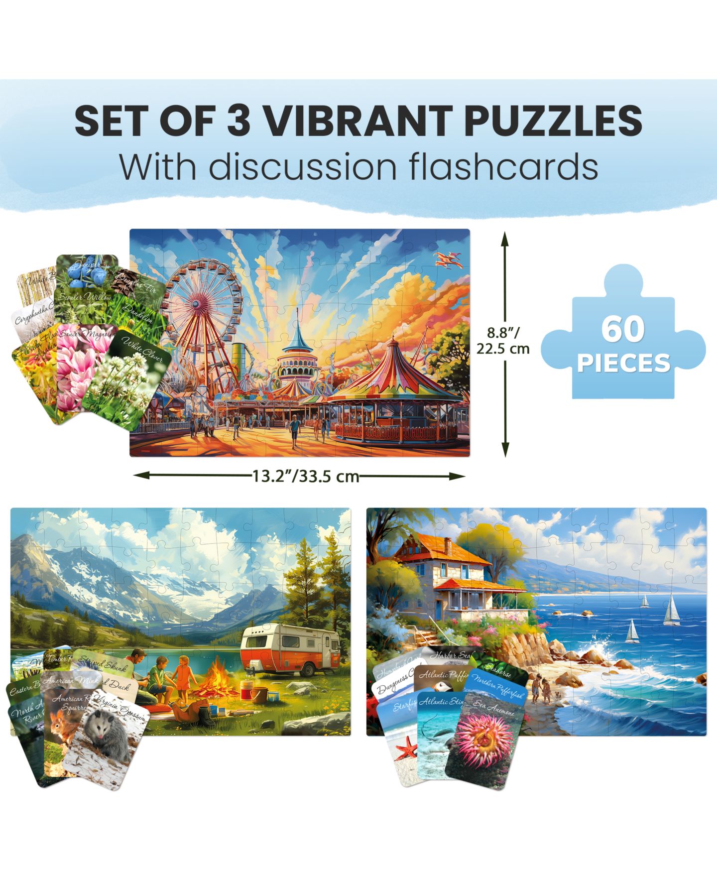 Детский пазл Quokka Large-Piece Dementia Jigsaw Puzzles, 60 Pieces, Ages 14+, цвет: Family Memories — фото 3