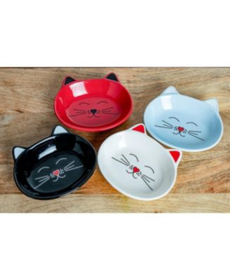 Set of four Oscar Collection Cat Dining Dishes