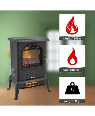 Infrared Electric Fireplace Heater - Electric Fireplace Stove for Home Heating