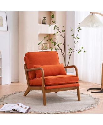 Upholstered Single Lounge Chair, Stylish Indoor Accent Chair for Living Room