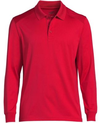 School Uniform Men's Long Sleeve Rapid Dry Polo Shirt