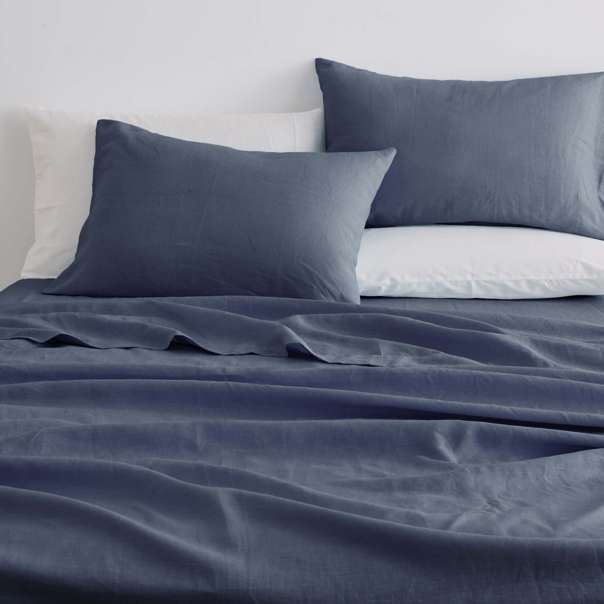 100% European Flax Linen Pillowcase Set - Slate