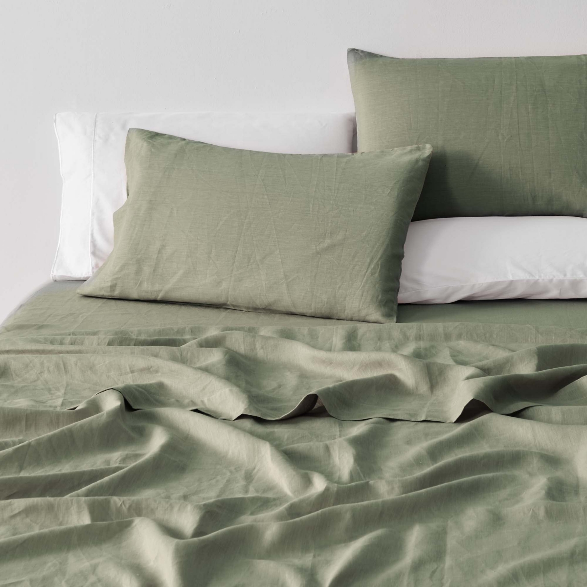 100% European Flax Linen Pillowcase Set - Sand