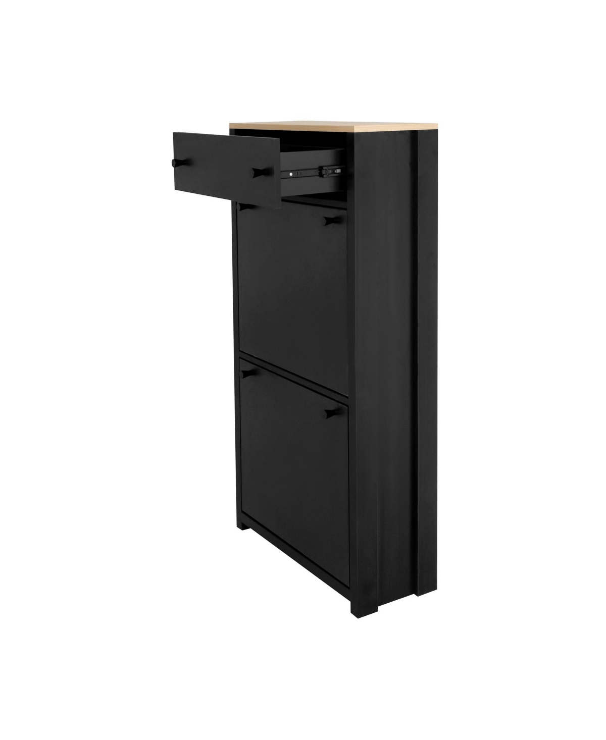 Slickblue Functional Entryway Organizer with 2 Flip Drawers Space-Saving Storage Solution for Essentials