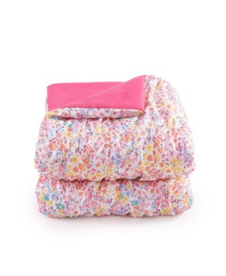 Garden Posies Pink 3-Piece Embellished Soft Microfiber Comforter Set - Twin