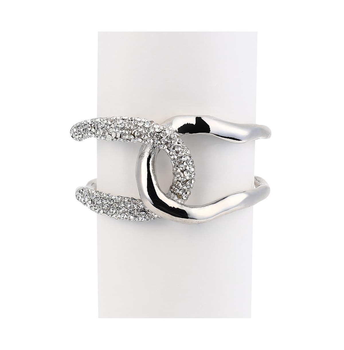 Sohi Women's The Opposta Cuff Bracelet In Silver