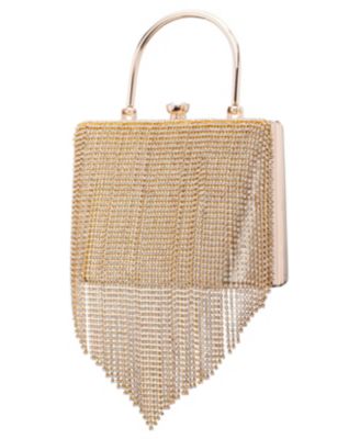 Crystal Chain Cascade Fringe Satchel Bag