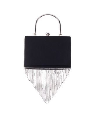 Crystal Chain Cascade Fringe Satchel Bag