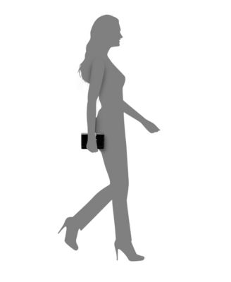 Crystal Embellished Patent Flap Clutch