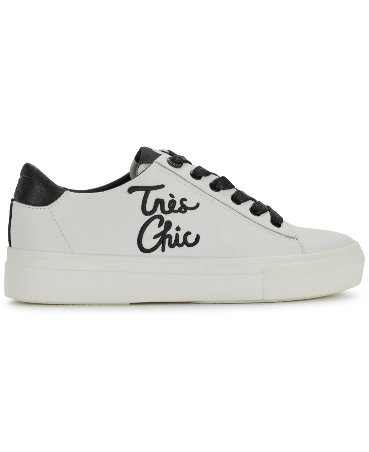 Shop Karl Lagerfeld Women's Cate Sayings Lace Up Sneakers In Bright White,black