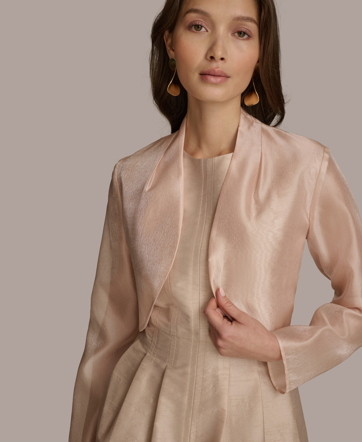 Donna Karan New York Women's Open-Front Long-Sleeve Shrug