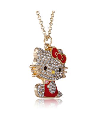 Sanrio Crystal Pendant Necklace - -Tone with Colorful Enamel Accents