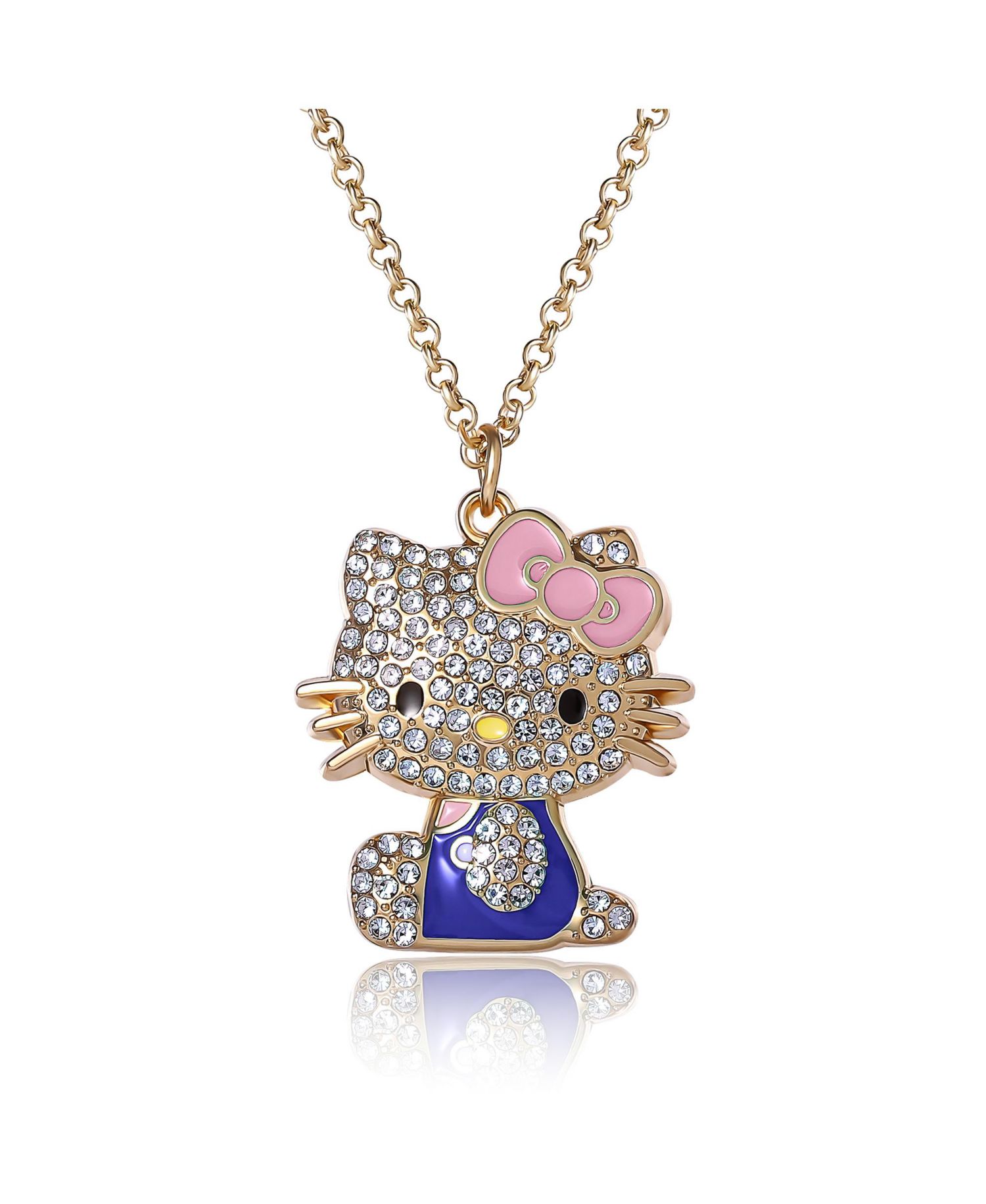 Sanrio Crystal Pendant Necklace - -Tone with Colorful Enamel Accents