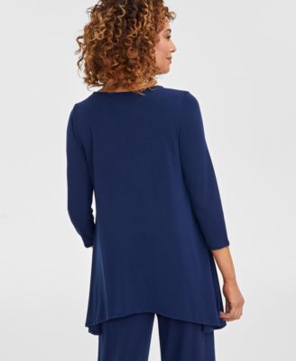 Women's 3/4-Sleeve Knit Top, Regular & Petites, Exclusively at Macy's