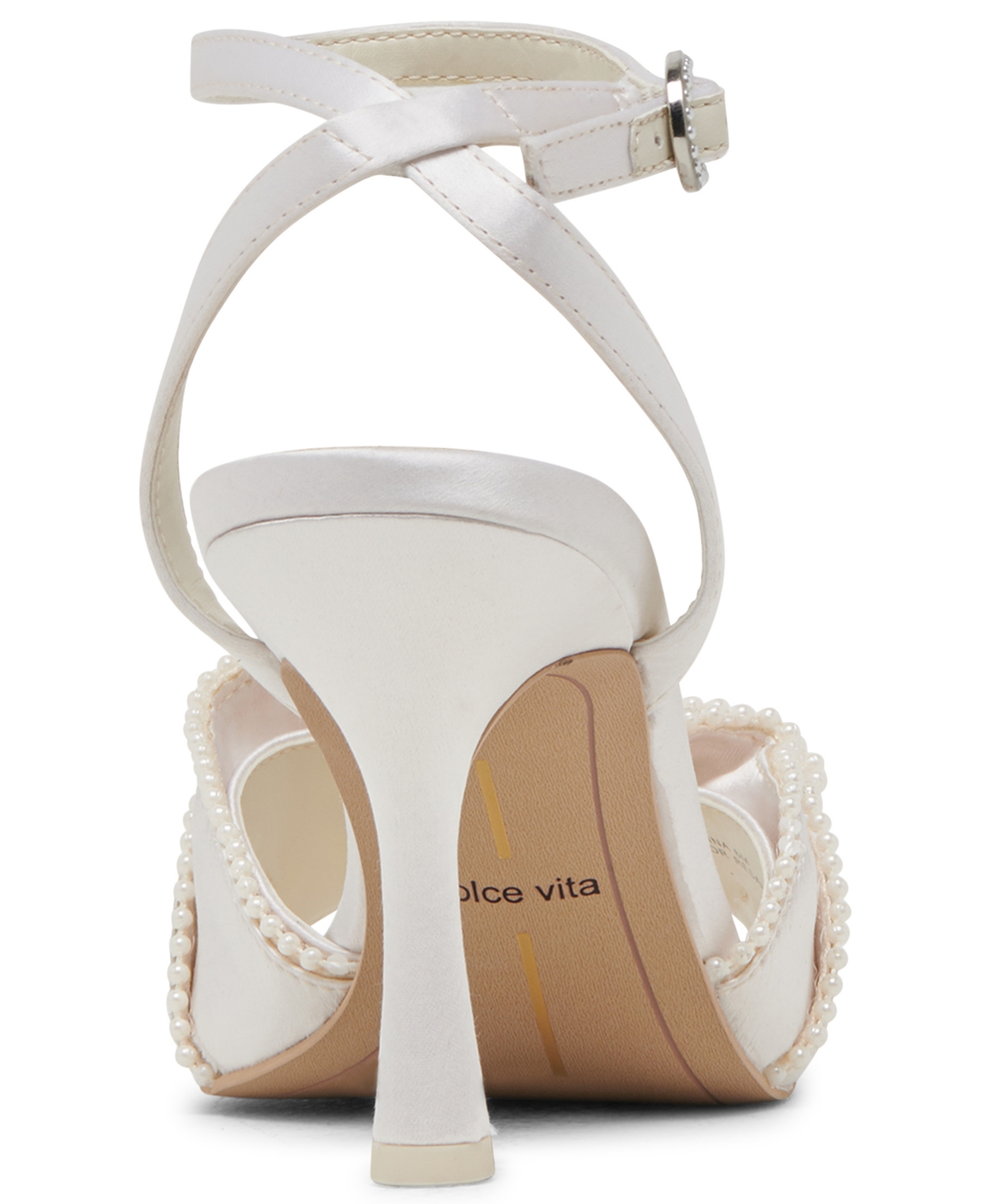 Dolce Vita Women's Lunette Pearl Ruffled Two-Piece Dress Sandals