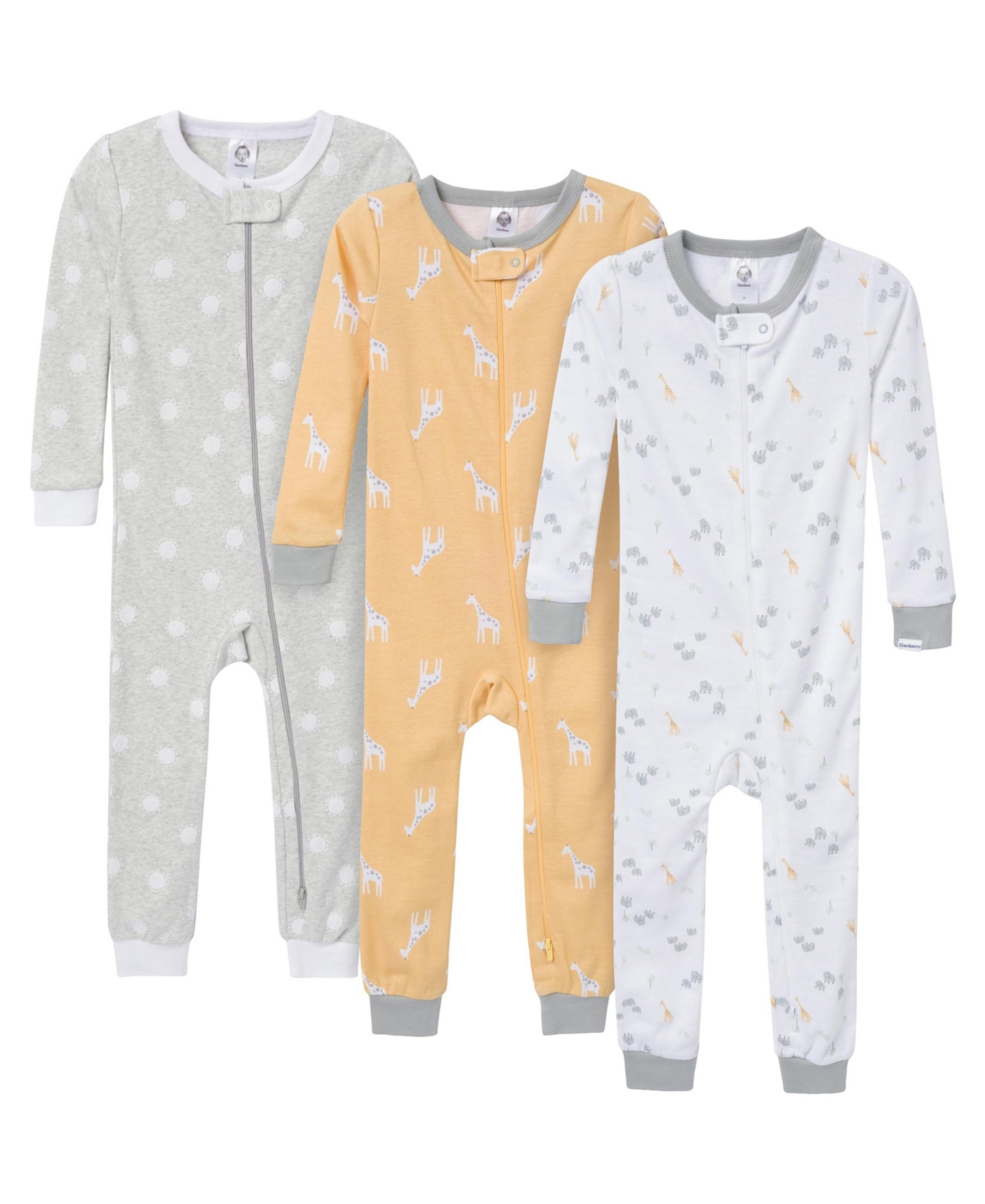 Gerber Baby Boys Snug Fit Footless Pajamas, 3-Pack