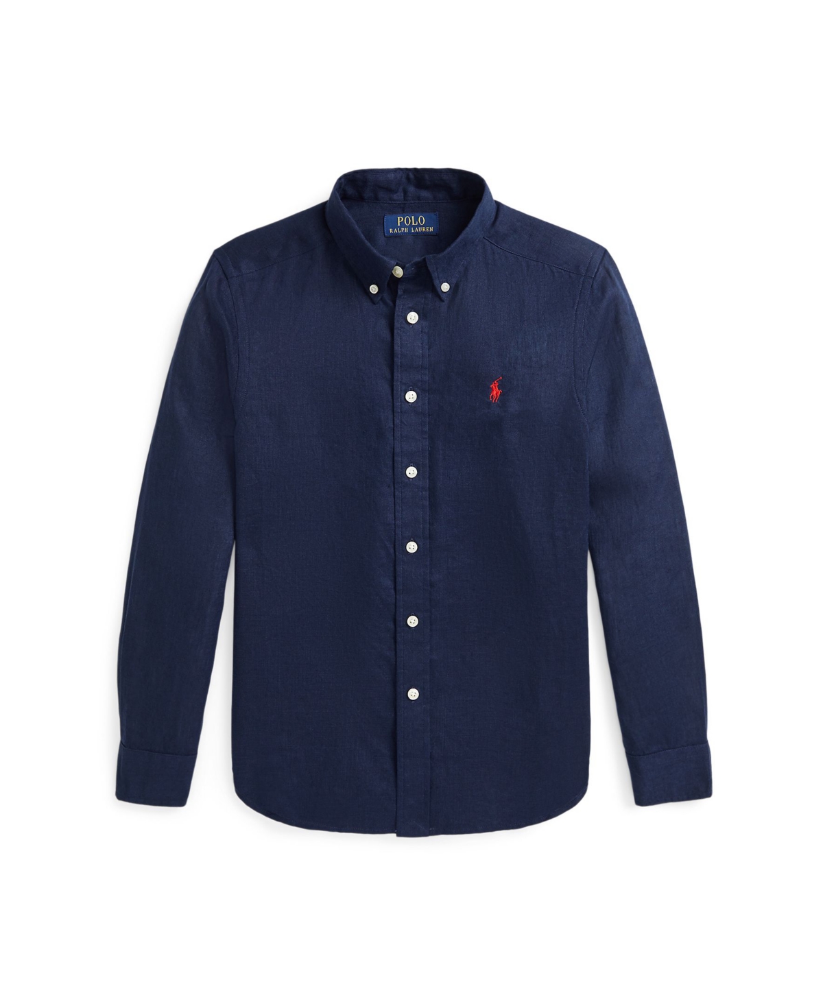 Polo Ralph Lauren Boy's Linen Long-sleeve Button-front Shirt. Size 2-7 In Newport Navy