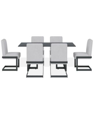  Emila 7-Pc. Dining Set (Rectangular Table & 6 Chairs), Created for Macy's