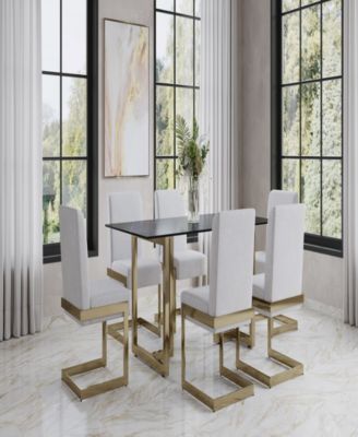 Emila 7-Pc. Rectangular Table and Chairs Dining Set, Created for Macy's