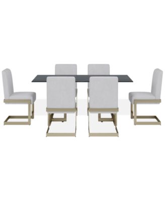 Emila 7-Pc. Rectangular Table and Chairs Dining Set, Created for Macy's