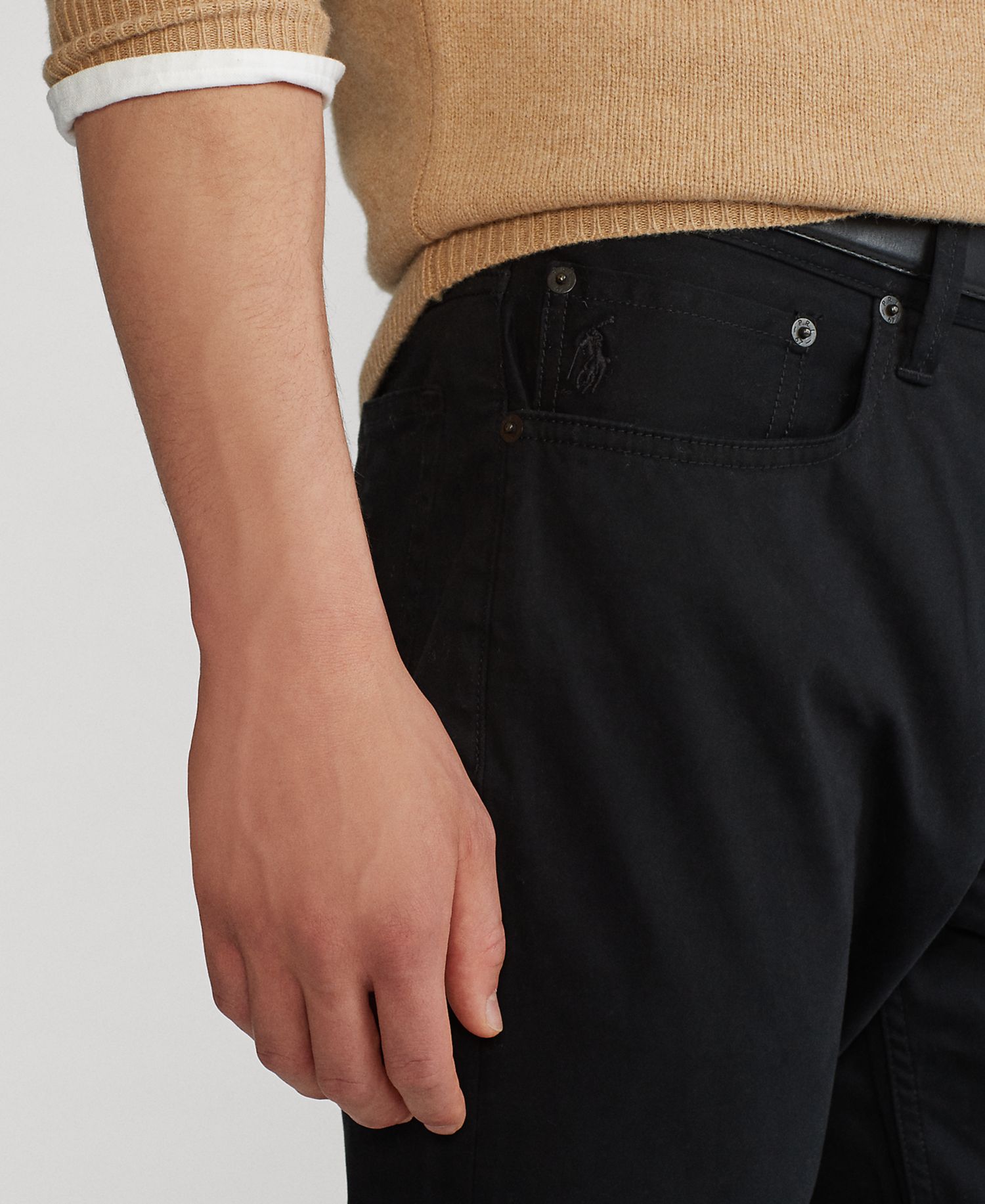 Men's Slim Straight Stretch Sateen Five-Pocket Pants