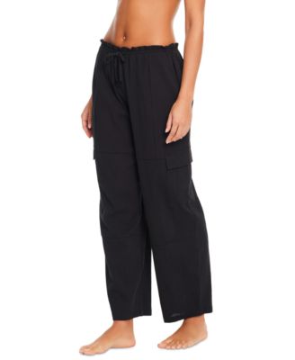 Sanctuary - Women's Coastal Covers Crinkle Cotton Baggy Barrel Cargo Pants