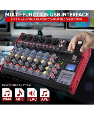 8-Channel Bluetooth Studio DJ Mixer with USB & Phantom Power - PMX848BT
