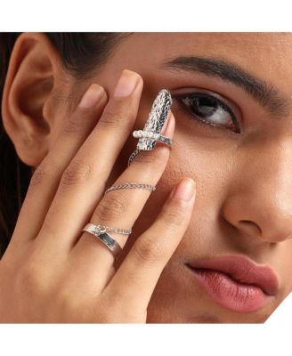 Women's Dented Wrap Nail Ring