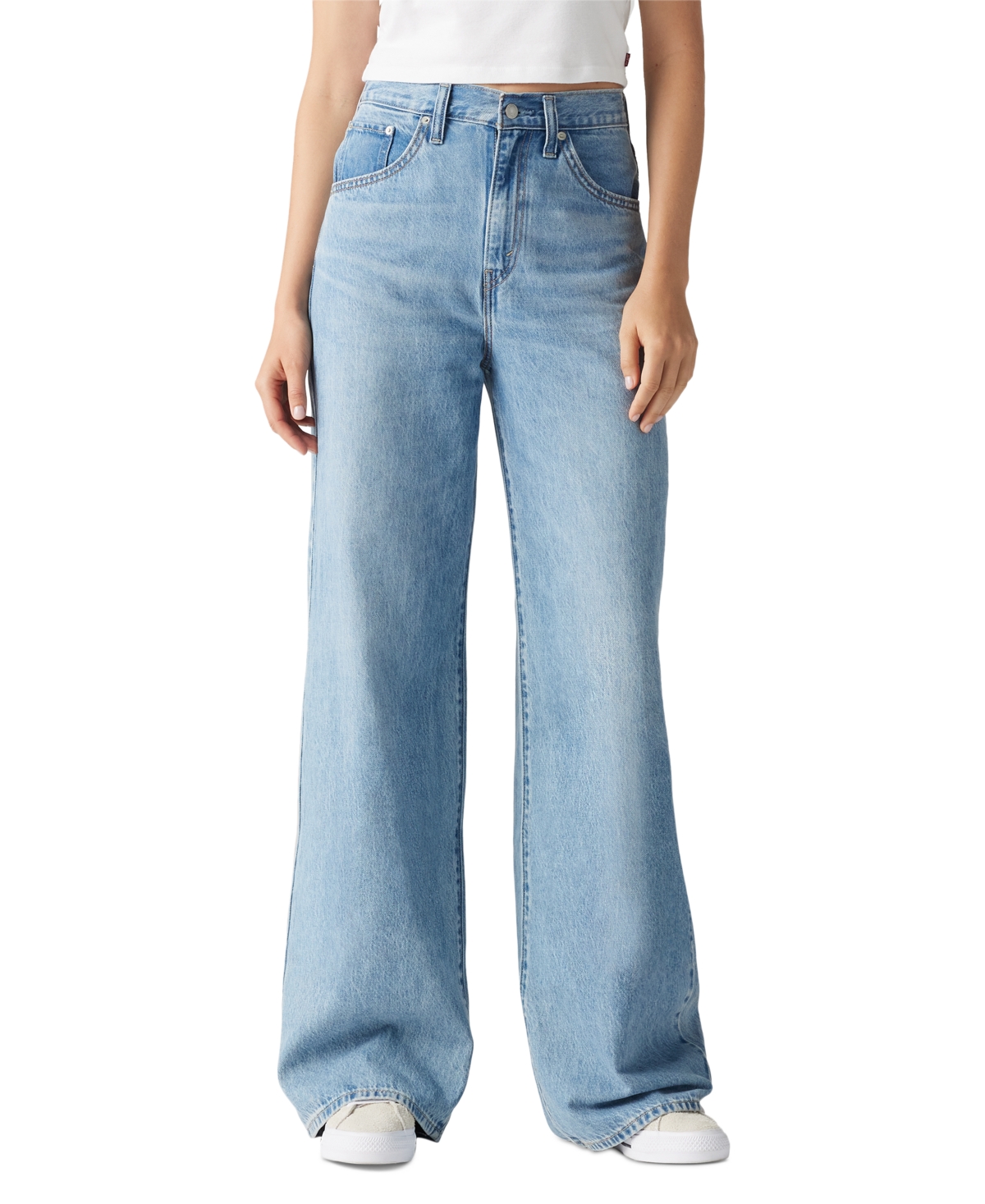 Levi's Ribcage Bells High Rise Flare Jeans In Invested Indigo