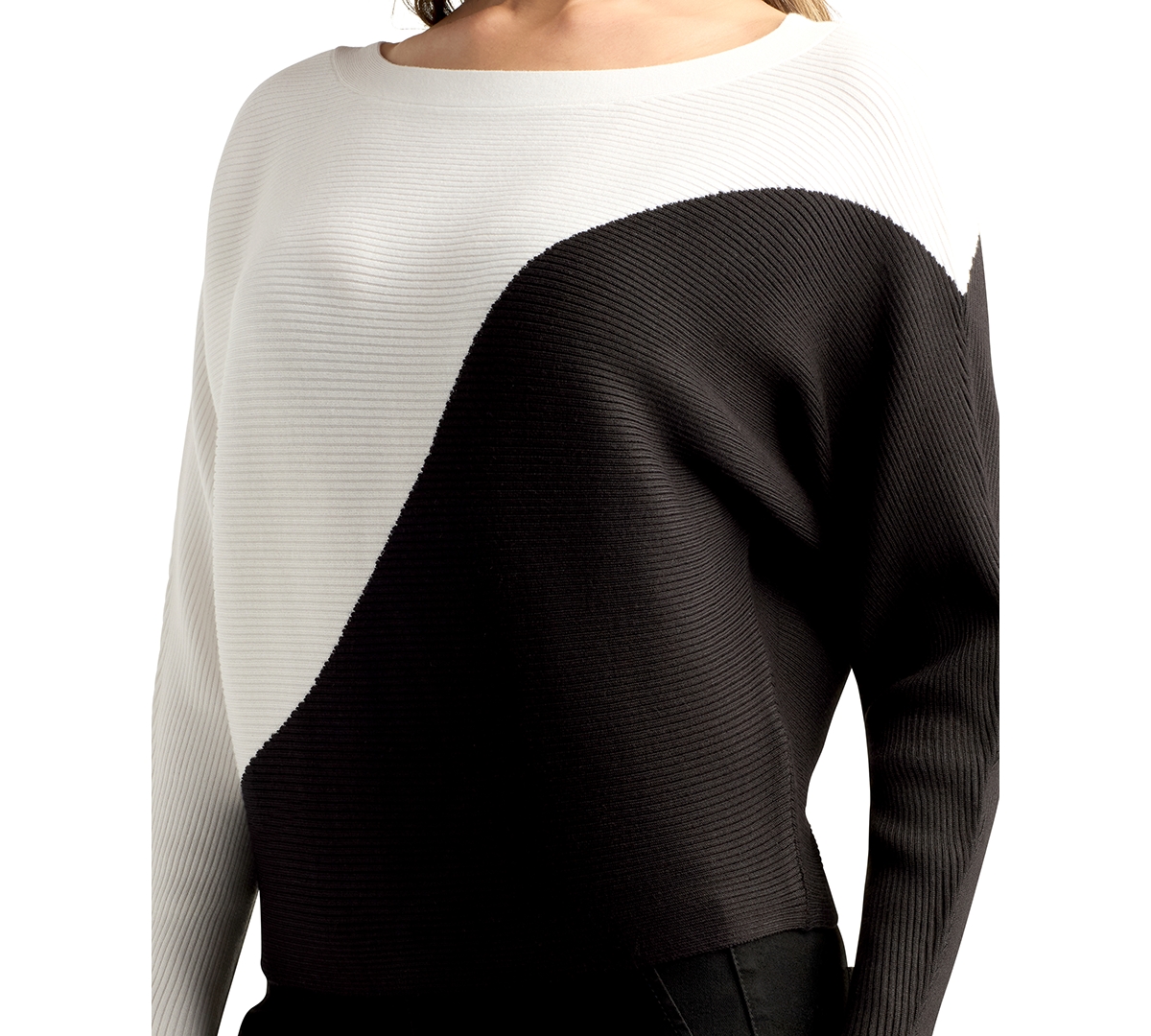 Bcx Juniors' Colorblocked Dolman-Sleeve Sweater - Color 7