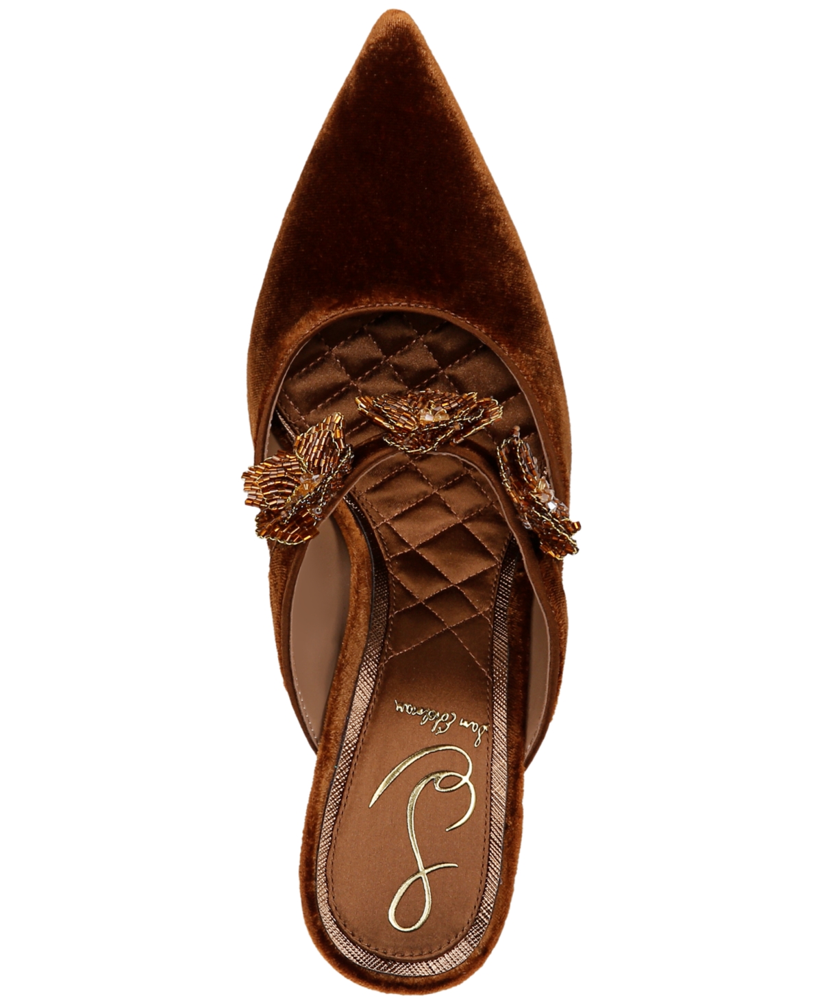 Sam Edelman Amelie Mule Pump Spiced Camel Brown In Spiced Camel Velvet