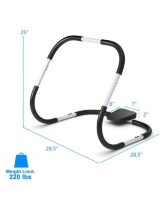 Portable AB Trainer with Headrest and Foam Handle for Office Home Gym-White