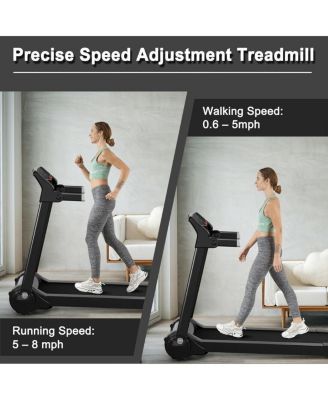 3HP Electric Folding Treadmill with Bluetooth Speaker-Silver