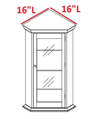 Cambridge Corner Curio Storage Cabinet