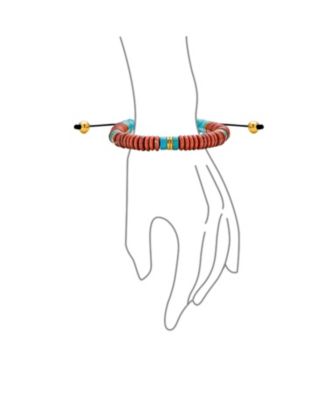 Boho Natural Stones Chakra Stacking Bolo Bracelet Gold Plated Stainless Steel Spacers Rondel Tube Beads Adjustable