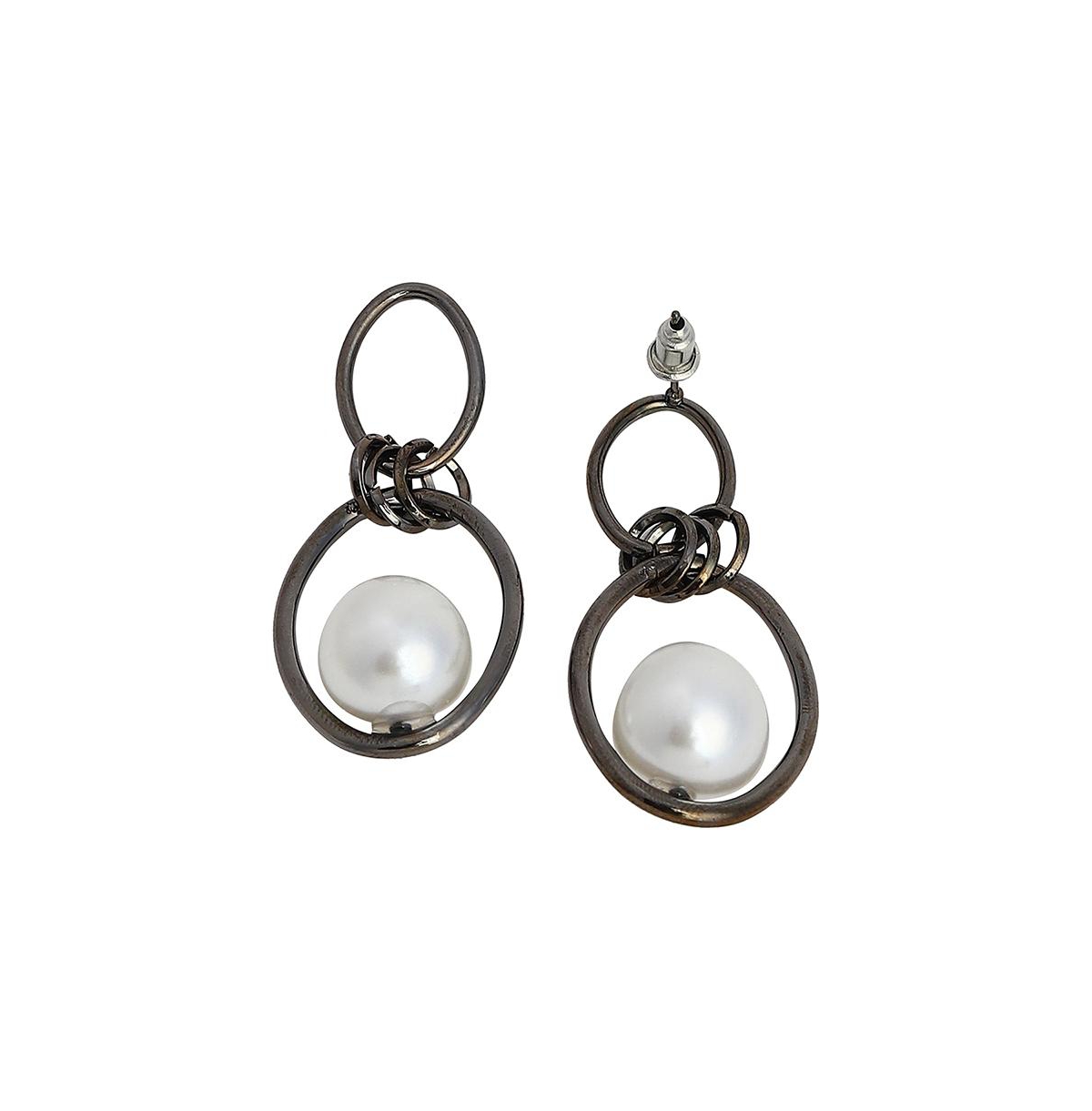 Sohi Women's The Hanging Drop Earrings In Grey
