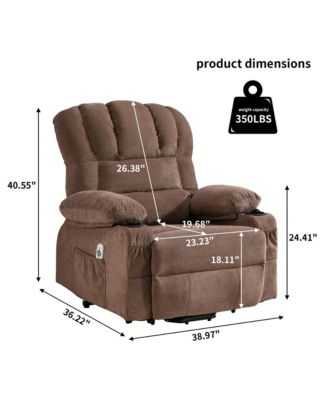 Single piece Woven Fabric Power Recliners for Elderly with Heat ,Lift Recliner Chair and Massage Recliner Chair