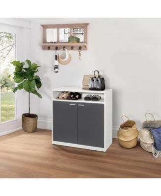 Marcy 2-Door Shoe Storage Cabinet, White