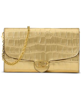 Lauren Ralph Lauren - Adair Croc-Embossed Leather Small Crossbody