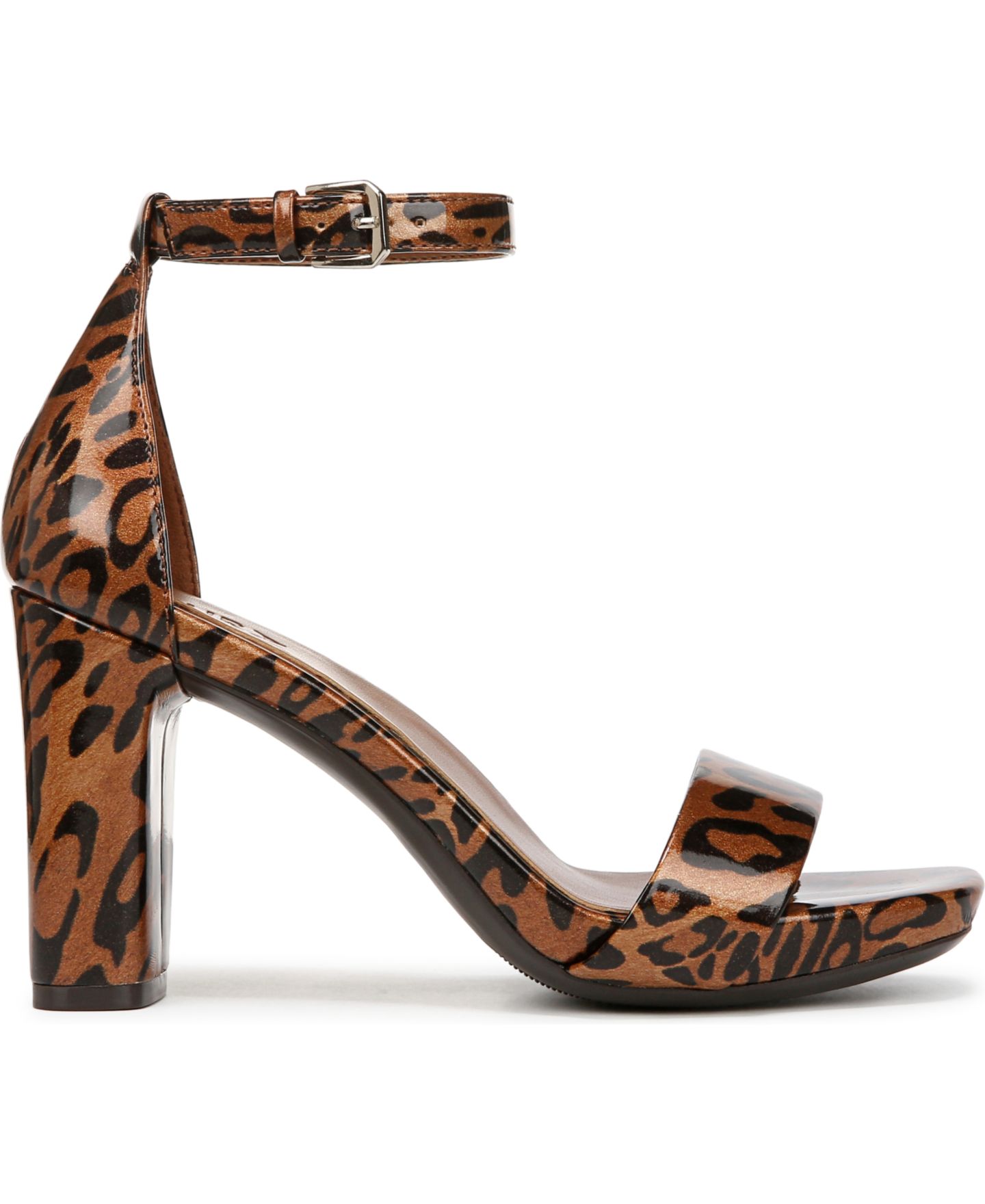 Женские сандалии Naturalizer Joy Square Toe Ankle Strap Dress Sandals, цвет: Леопардовый с принтом искусственный лаковый — фото 2