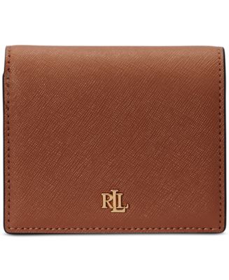 国内発 Lauren Ralph Compact Crosshatch Leather 2つ折り財布 Lauren Ralph Lauren Crosshatch Leather Compact Wallet - Macy's