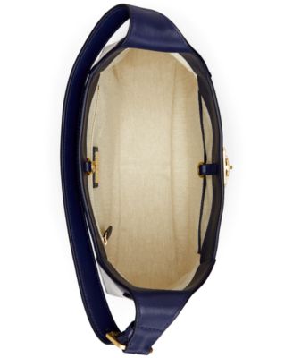 Сумка через плечо Lauren Ralph Lauren из кожи среднего оттенка загара