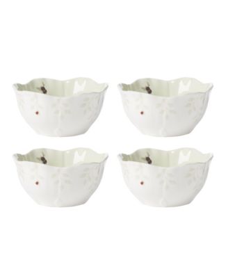 Butterfly Meadow Floral Dessert Bowls, Set of 4