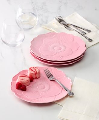 Butterfly Meadow Floral Accent Plates, Set of 4