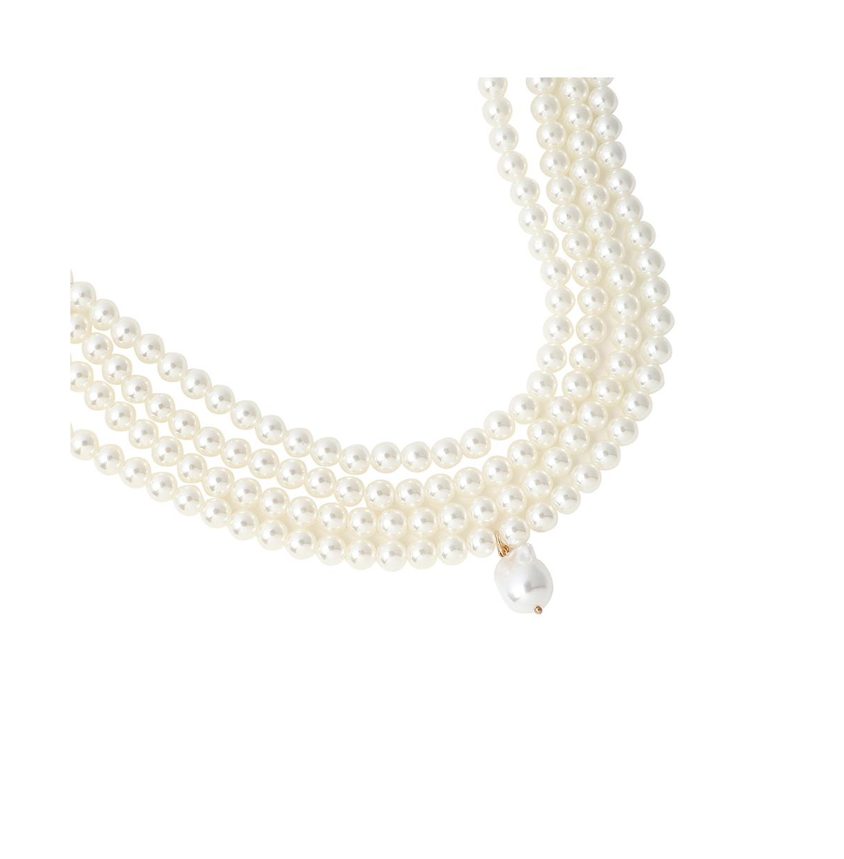Sohi Women's The Small Jackie Statement Necklace In White