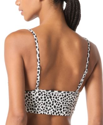 Женский удлиненный топ-бикини на косточках от MICHAEL Michael Kors и плавки-бикини с высокими штанинами \t