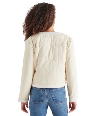 Steve Madden Womens Coppelia Tweed-Trim Puffer Jacket - Quilted Cordelia Shorts 9090₽