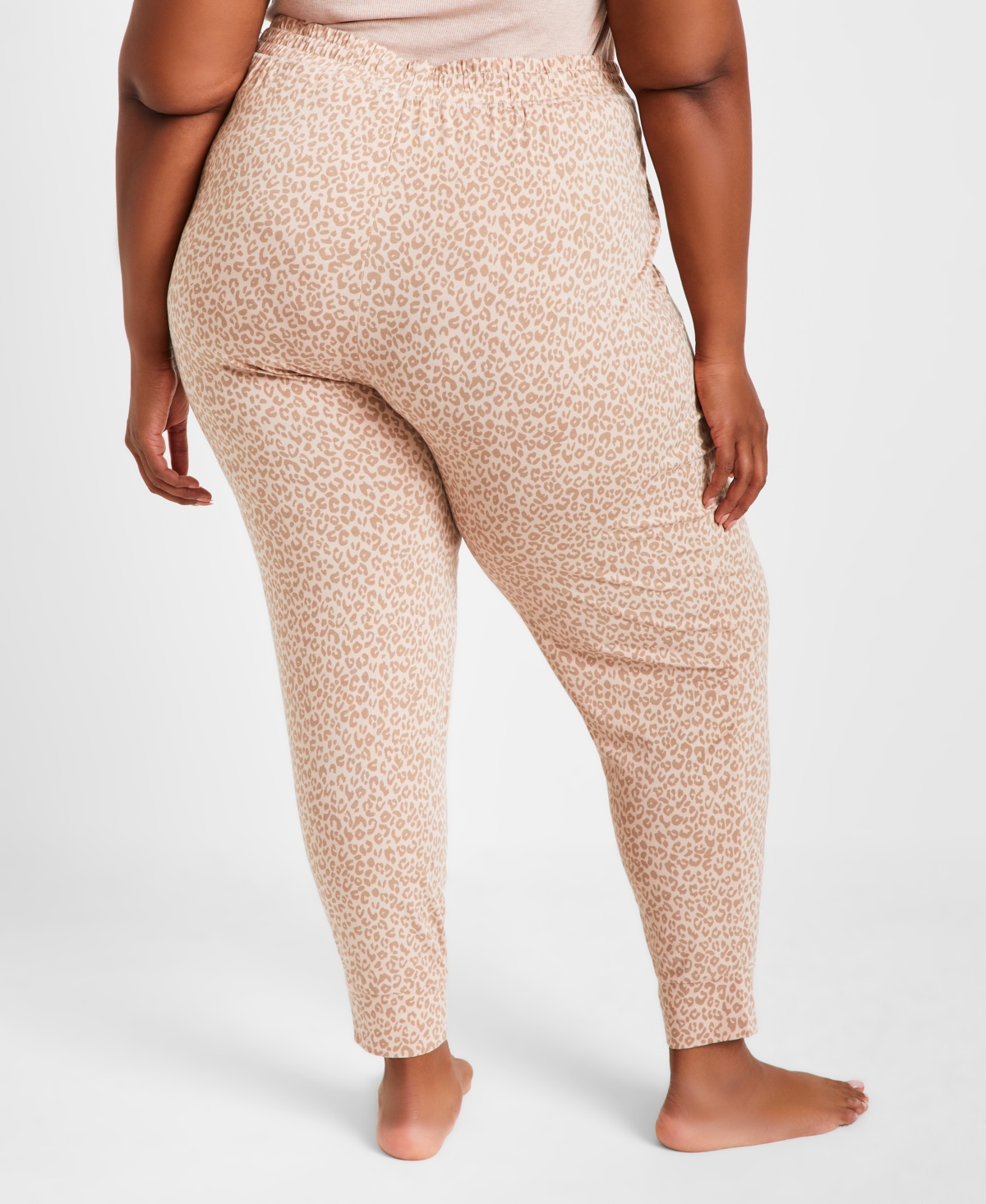 State Of Day Printed Jogger Pajama Pants Xs-3x, Created For Macy's In Soft Leopard