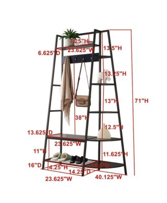 Rankin Entryway Hall Tree Coat Rack with Storage