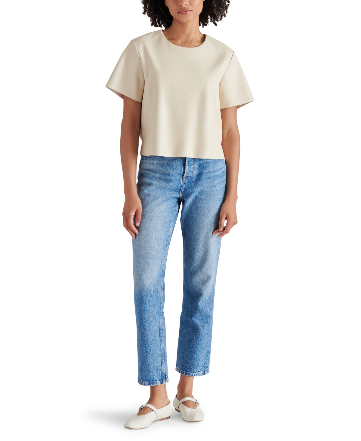 Steve Madden Women's Ezra Faux Leather Top